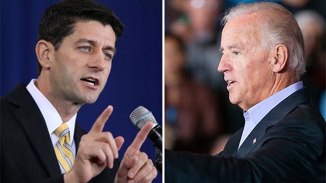 High stakes for Biden, Ryan in VP debate