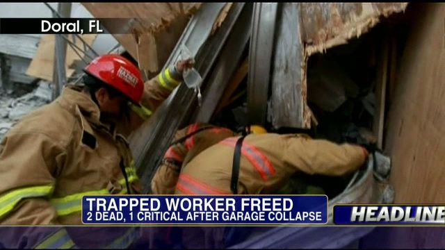 Construction Worker Freed From Deadly Garage Collapse