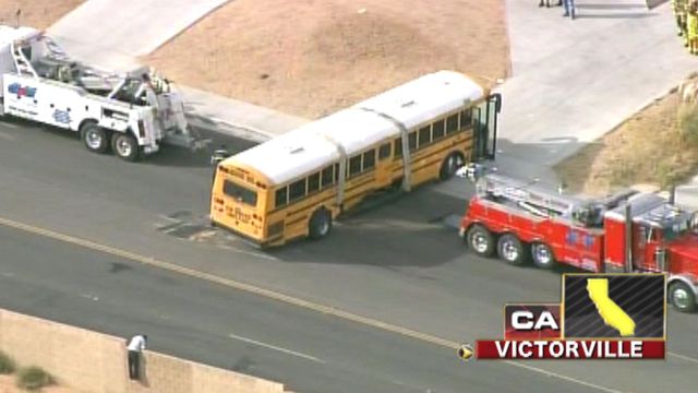 Across America: School bus, truck collide in California