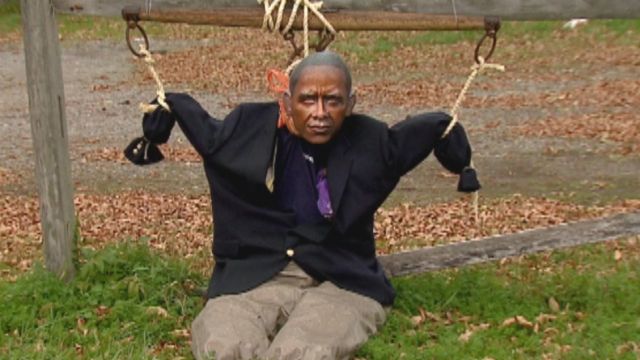 Controversial Obama scarecrow sparks outrage in Indiana