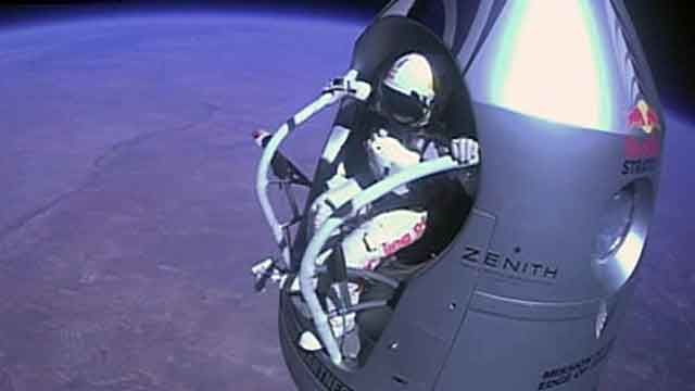 Skydiver completes supersonic jump, 24 miles above earth
