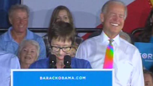 Biden goofs off during speech