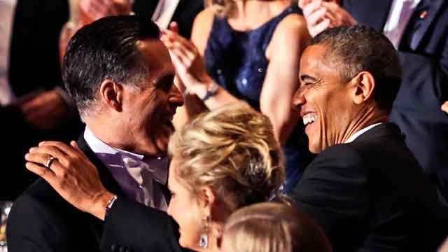 Obama, Romney poke fun at each other