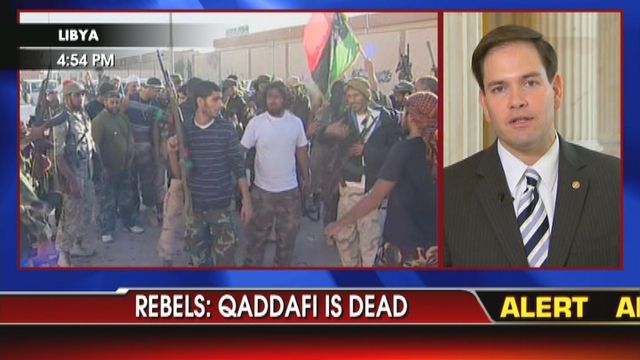Marco Rubio on Qaddafi's death