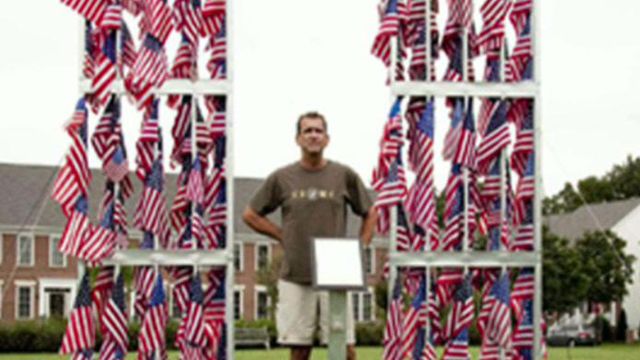 Marine Makes Memorial From Discarded Flags