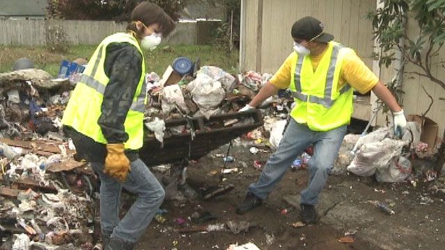 Hazardous Material, Rotting Trash Removed From House