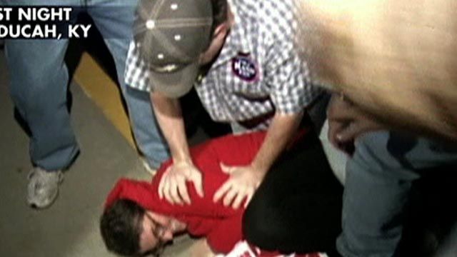 Protester Stomped at Kentucky Debate