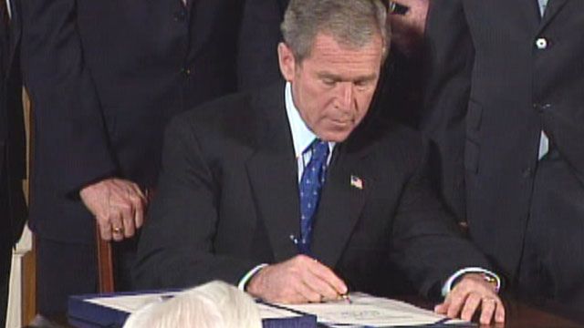 President Bush signs Patriot Act