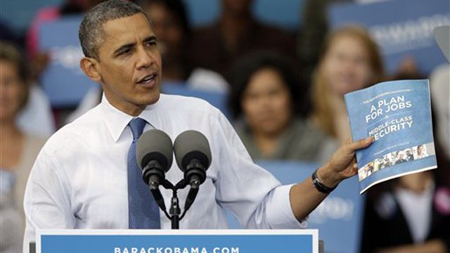 Obama touts 20-page pamphlet to bring economy back