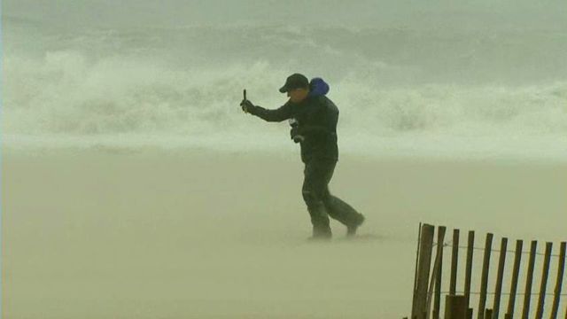 Wind gusts, storm surge hammer New Jersey