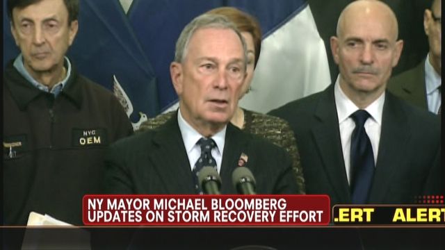 New York Mayor Bloomberg Gives Update on Sandy