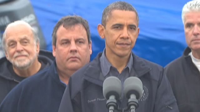 Obama, Gov. Christie comment on Hurricane Sandy