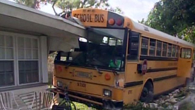 Across America: School Bus Plows Into Florida Home
