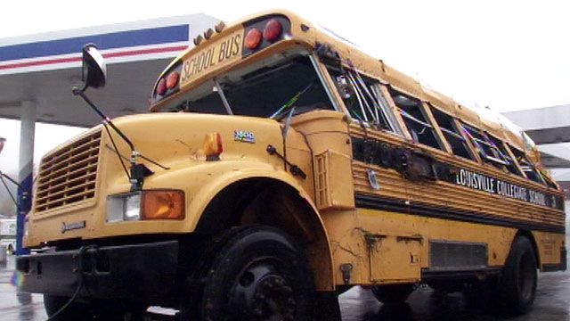 School Bus Flips Over in Kentucky
