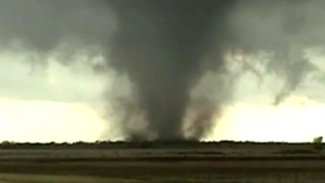 Oklahoma Thunderstorm Produces Massive Funnel Cloud