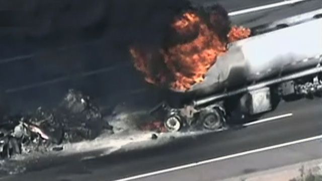 Fuel Truck On Fire in AZ