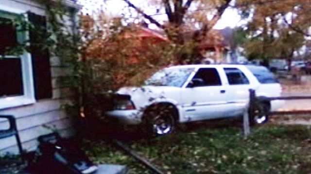 Driver Accused of Huffing, Puffing Crashes Into House