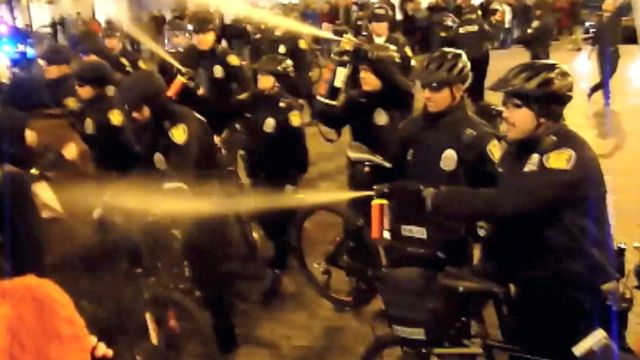 Seattle Cops Use Pepper Spray Against 'Occupy' Protesters