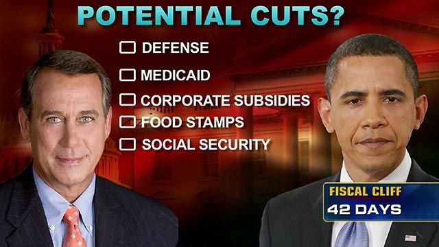What cuts are on the table in 'fiscal cliff' talks?