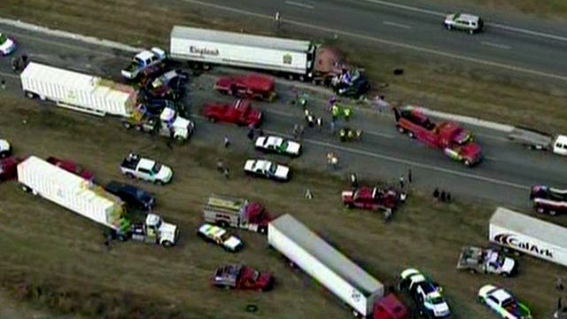 More than 80 injured in massive pileup on Texas interstate