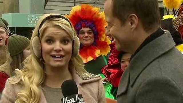 Jessica Simpson at Thanksgiving Day Parade