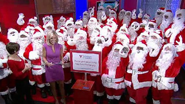 Ho, Ho, Ho! Sidewalk Santas Visit 'Fox & Friends' 
