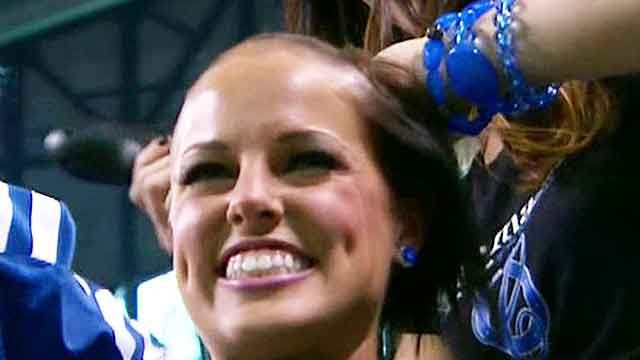 Indianapolis Colts Cheerleaders Shave Heads To Support Coach Battling 