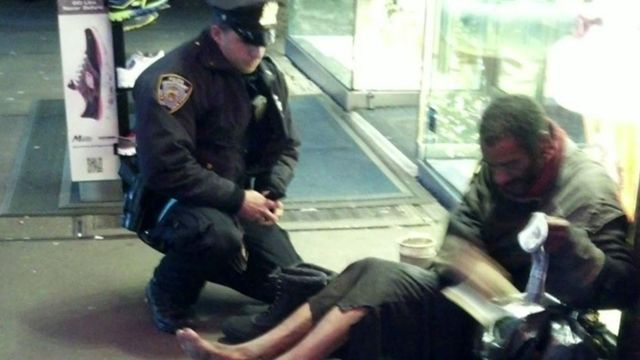 NYPD cop's selfless deed 