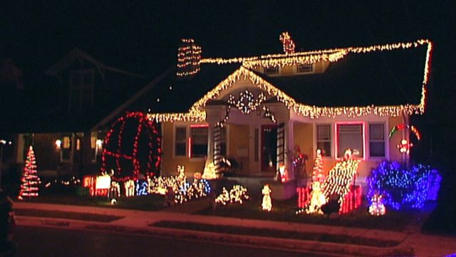 Christmas lights at Bob's house