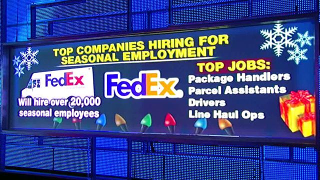 5 companies hiring seasonal help
