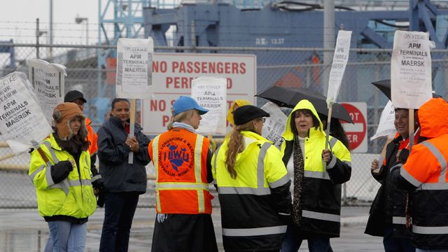 Strikes slow down shipments at ports in California