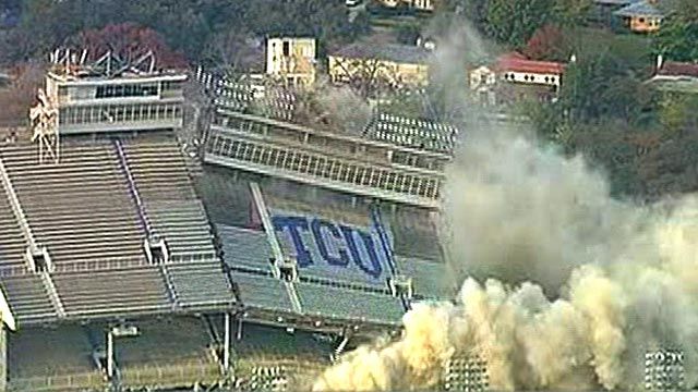 Stadium Demolished With Explosives