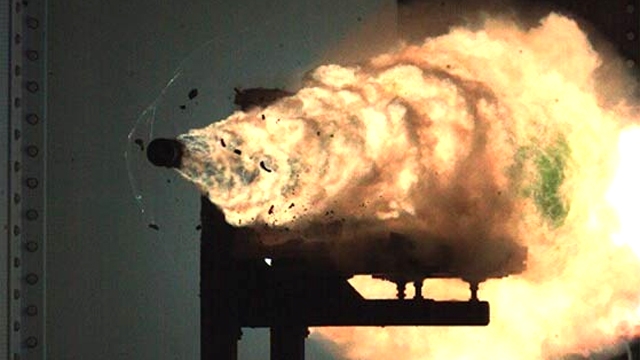 Navy Tests Electromagnetic Railgun