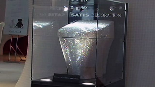 Swarovski Displays Crystal Toilet
