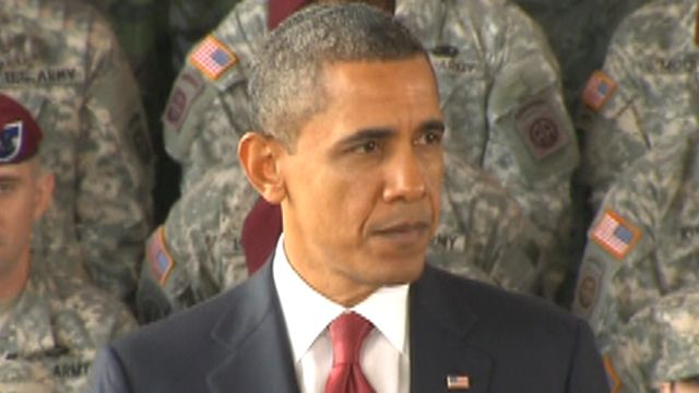 Obama Salutes Troops at Fort Bragg, N.C.