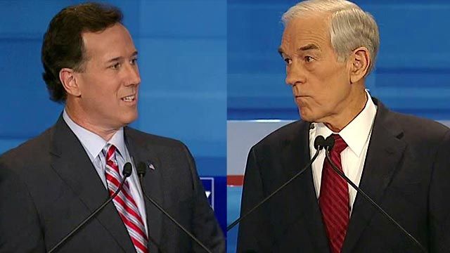 Ron Paul, Rick Santorum Clash Over Iran
