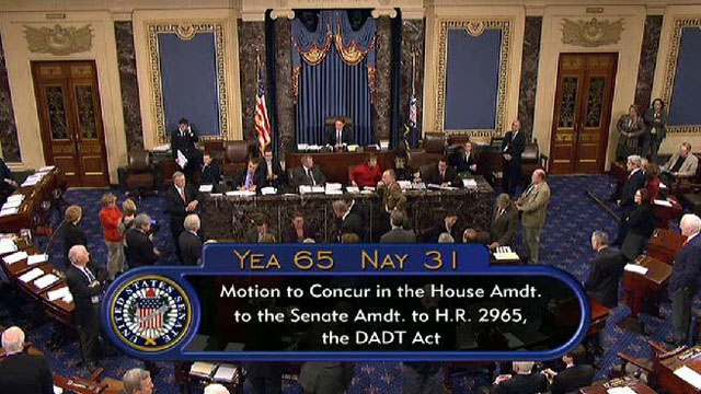 Senate Overturns 'DADT' Saturday