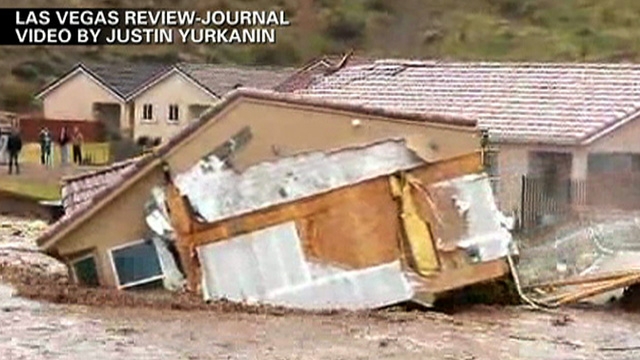 House Washed Away by Floodwaters