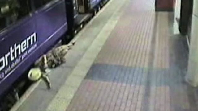 Drunk Woman Falls Off Train Platform