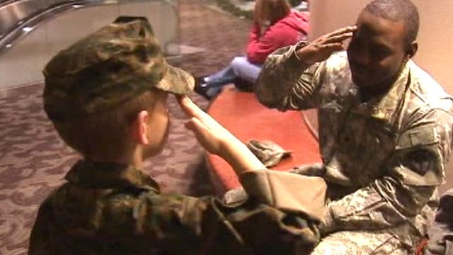 Pint-Sized Patriot Honors Soldiers